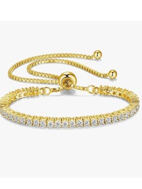 Celeste Luxe Crystal Tennis Slider Bracelet